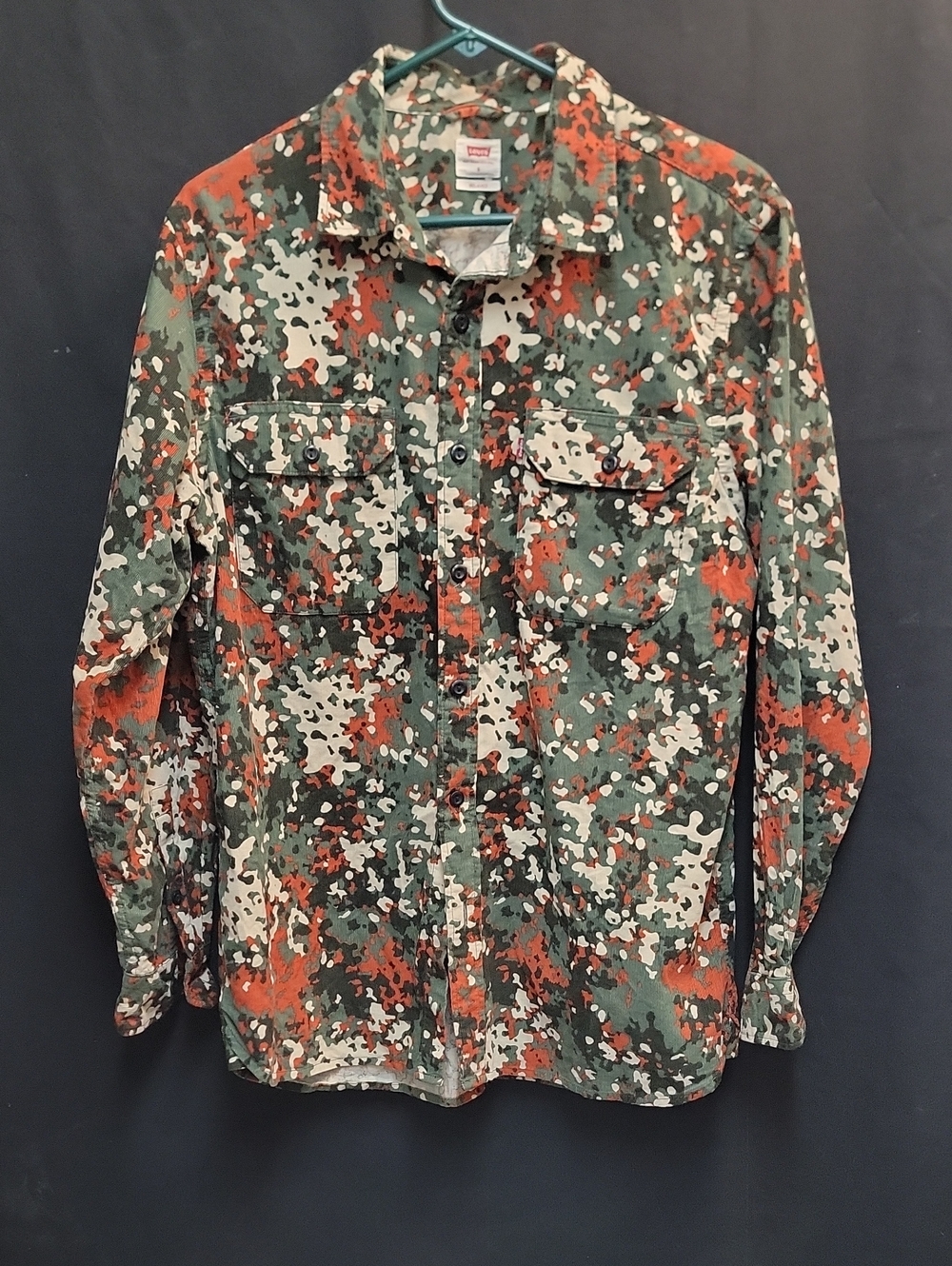Levi's Camouflage Field Jacket in Green, Orange & Cream
